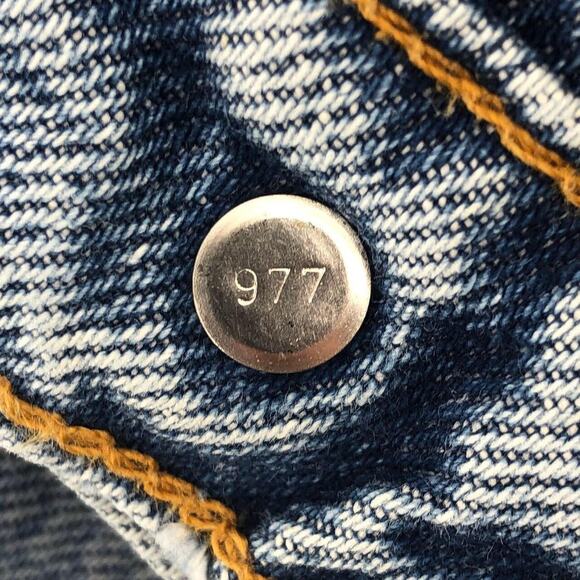 90s Levis 505 jorts denim orange tab cut off jean shorts 1990s vintage - Picture 4 of 4